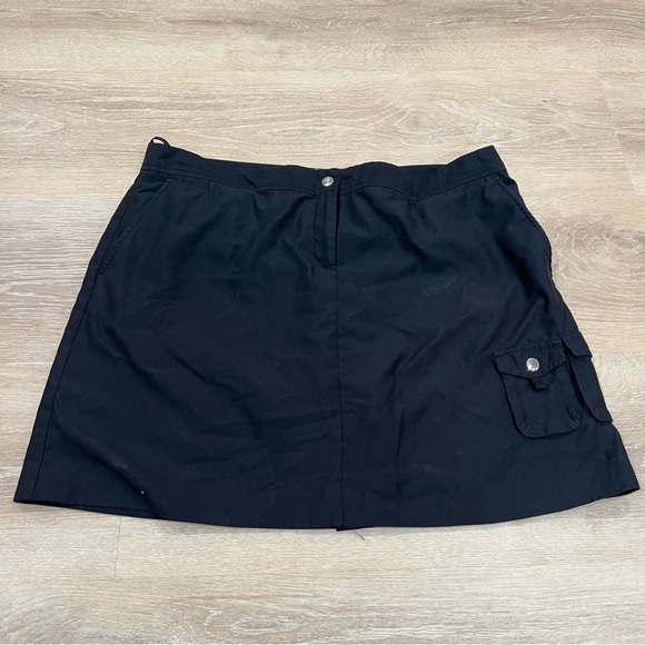 IZOD golf skirt Skort shorts size 14 black cool fix - Picture 1 of 7